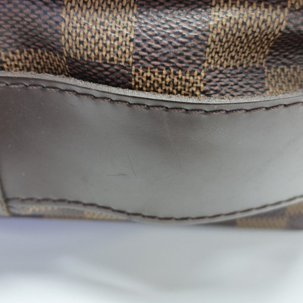 NAVIGLIO Damier Ebene Coated Canvas Brown