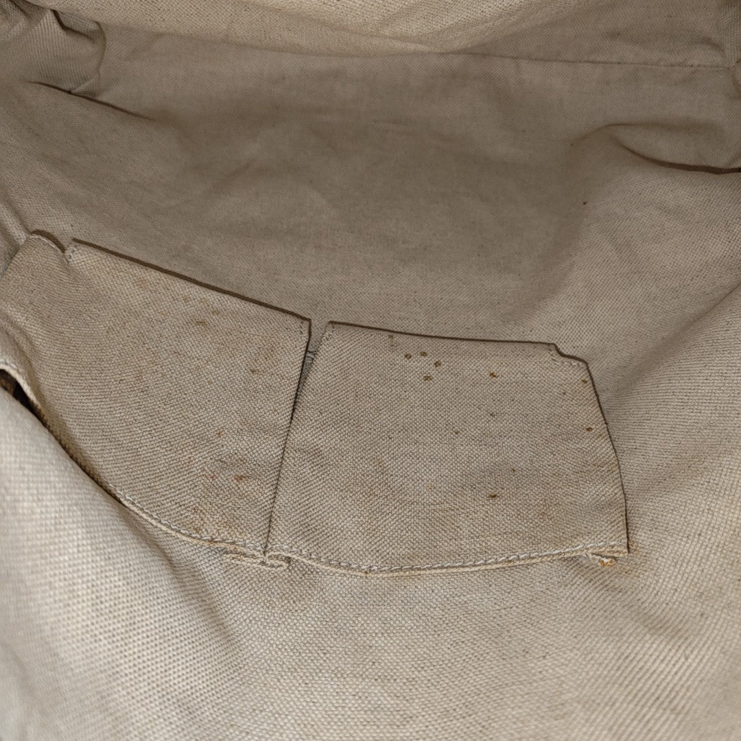 Monogram Fabric Top Handle Bag Beige