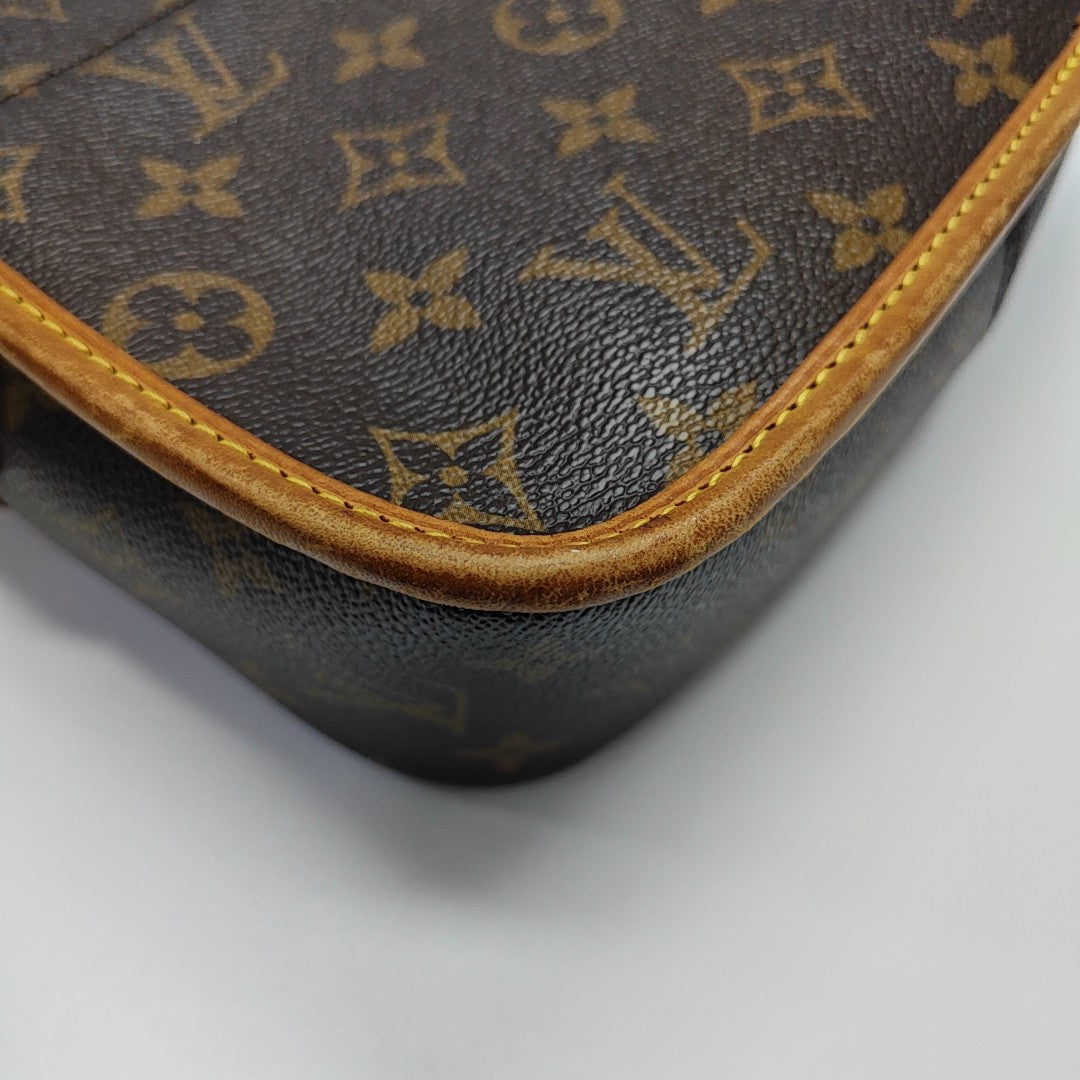 SOLOGNE PM Monogram Coated Canvas Brown