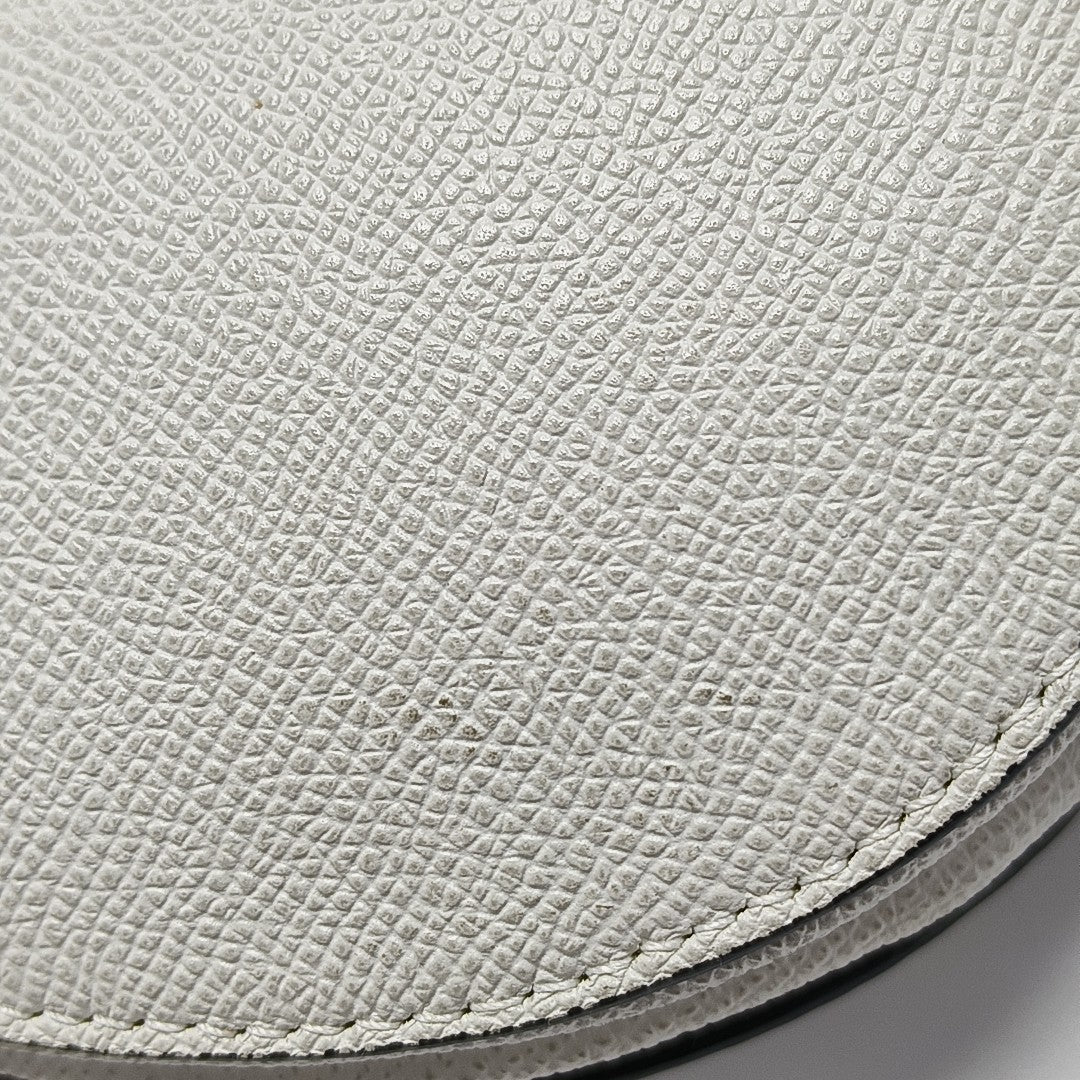 Saddle Medium Calfskin White