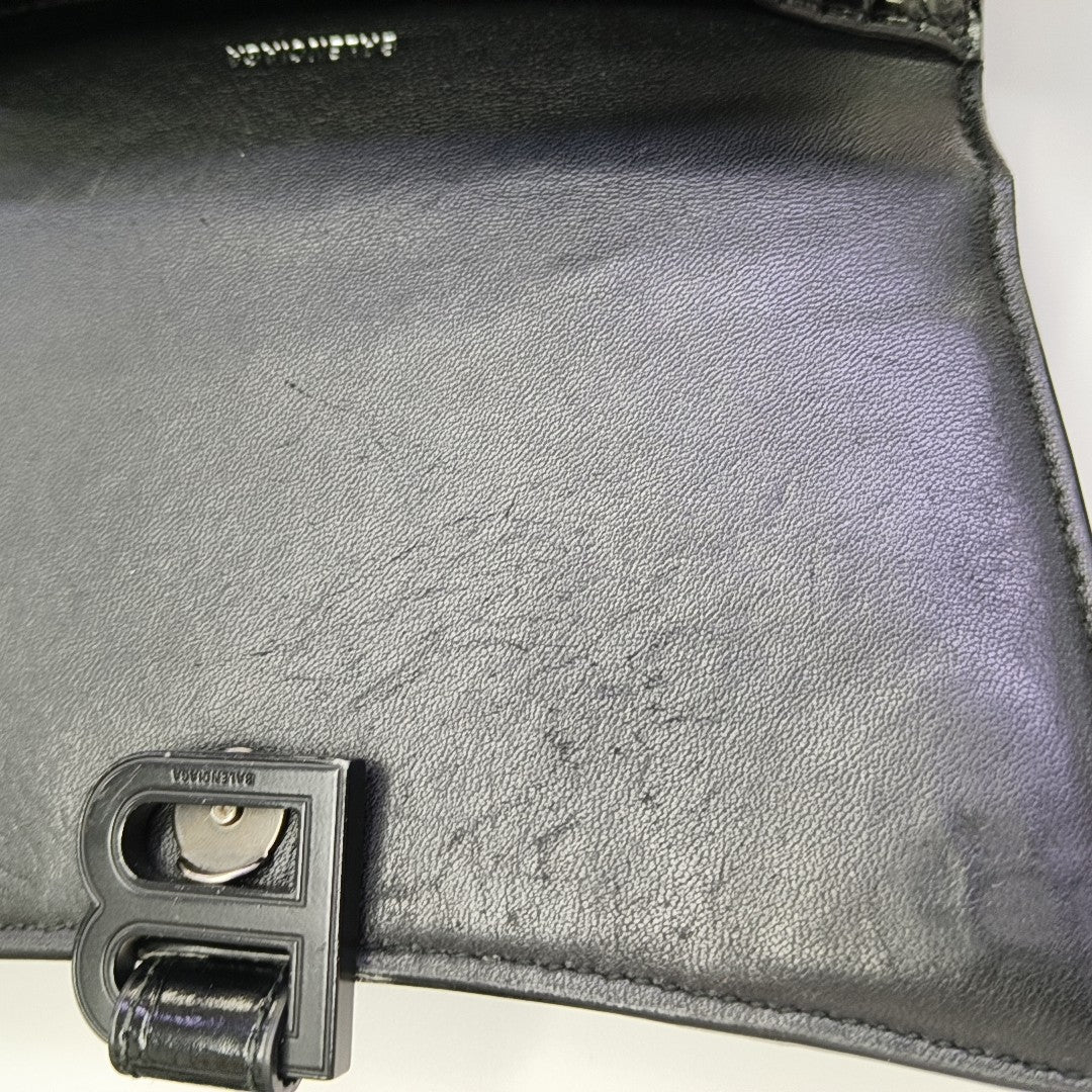 Hourglass S Calfskin Black