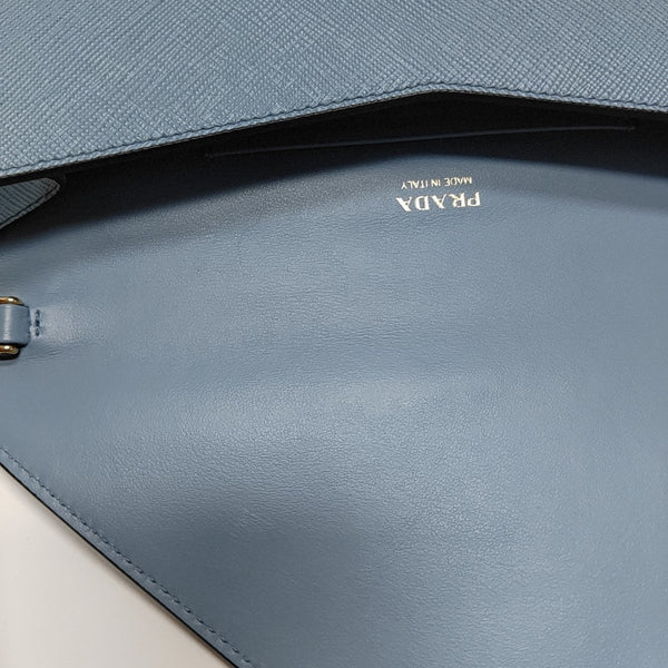 Saffiano Calfskin Shoulder Bag Blue