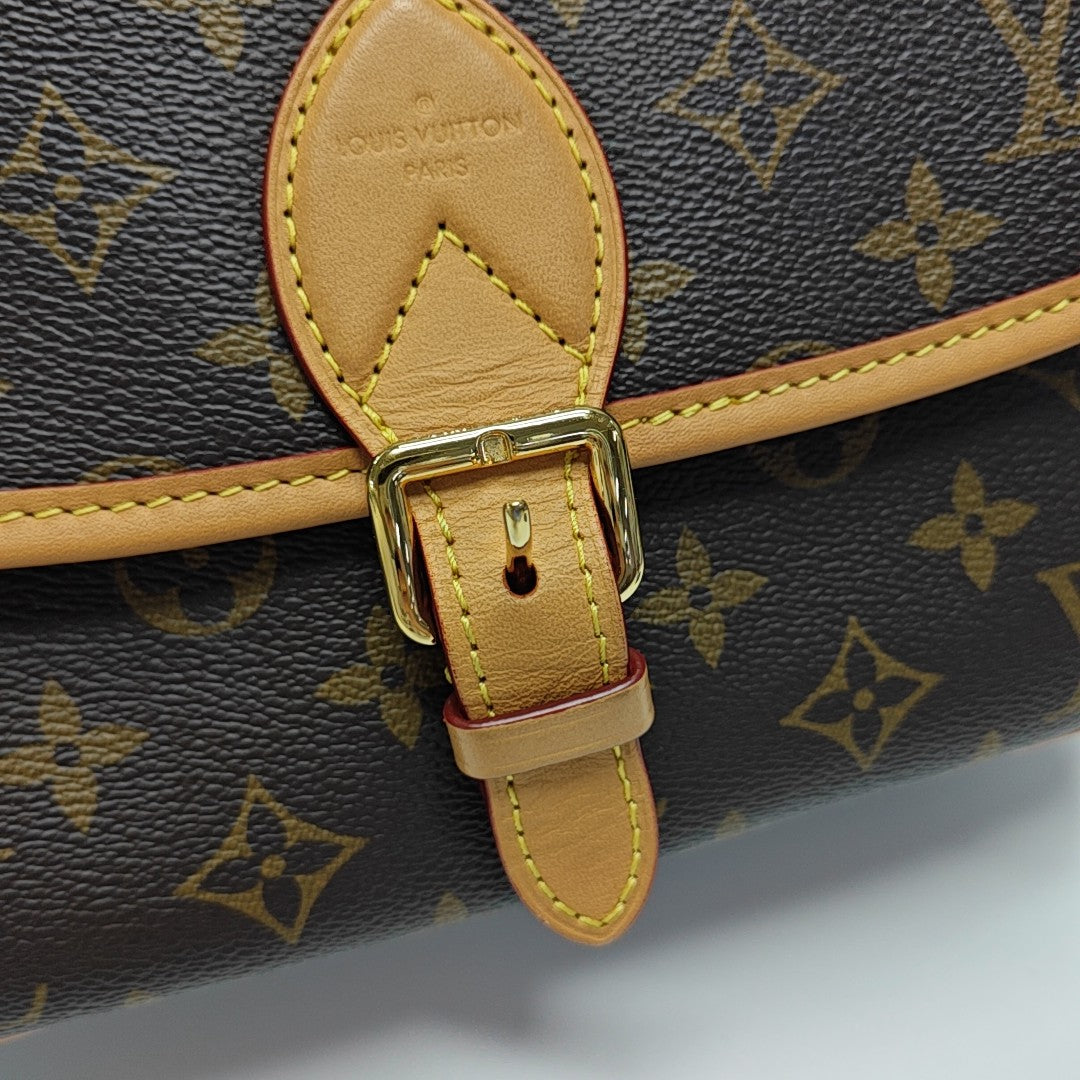 DIANE Monogram Coated Canvas Brown