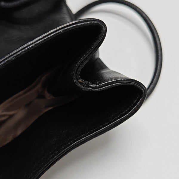 Calfskin Top Handle Bag Black