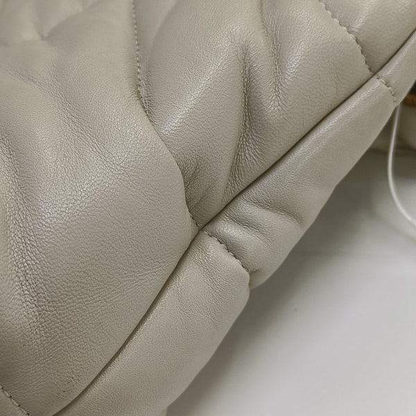 PUFFER Small Quilted Lambskin Gray