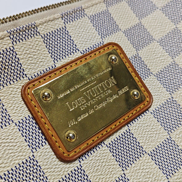 EVA Damier Azur Coated Canvas White
