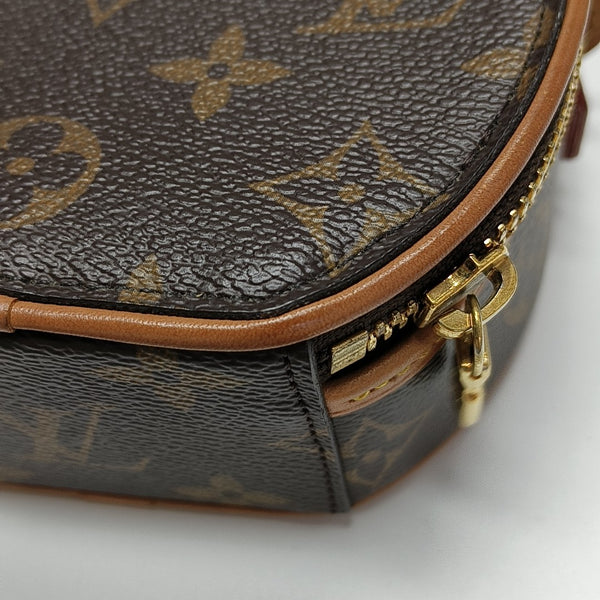 BOITE CHAPEAU Mini Monogram Coated Canvas Brown