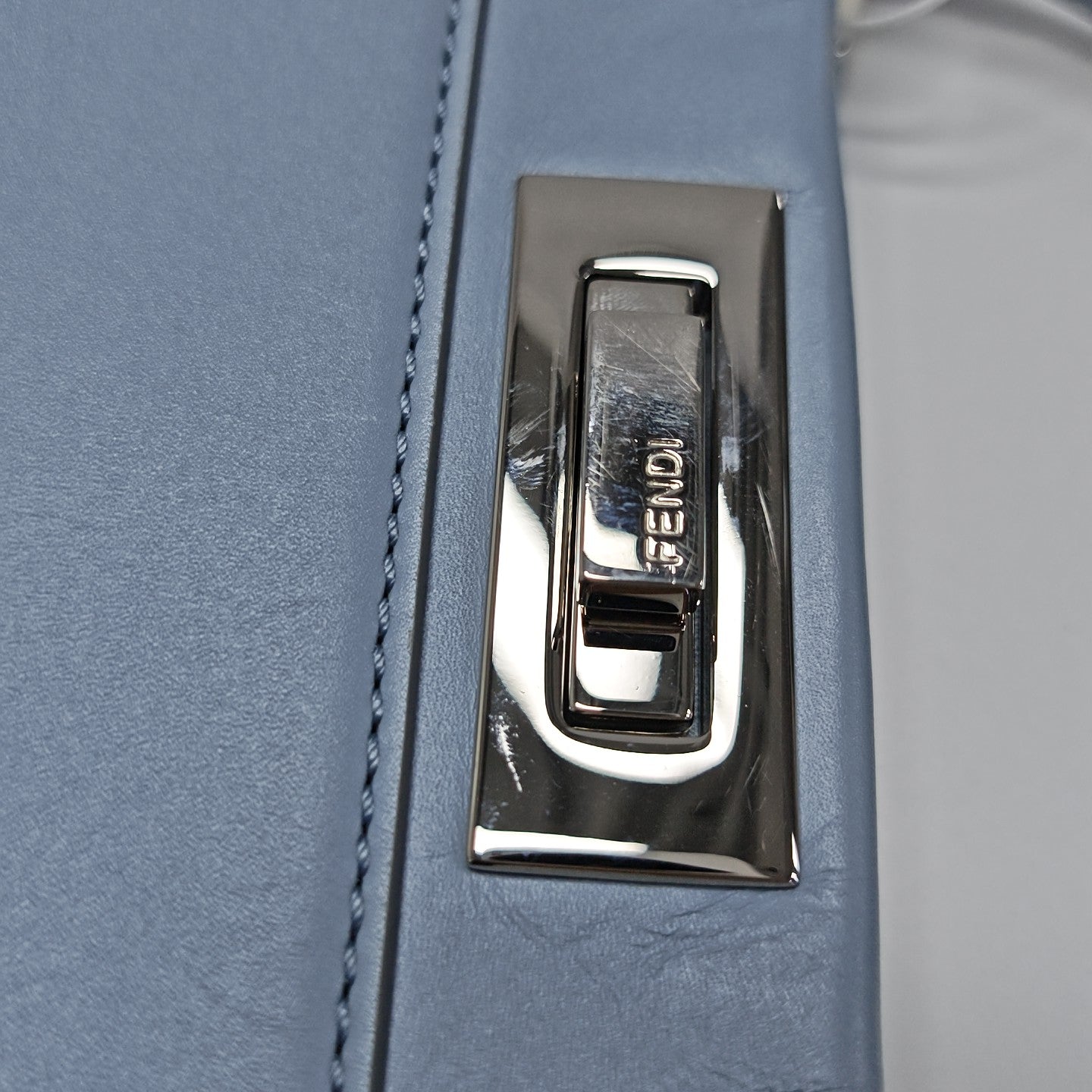 Peekaboo Medium Calfskin Blue