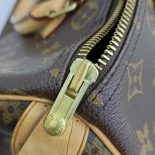 SPEEDY 30 Monogram Coated Canvas Brown