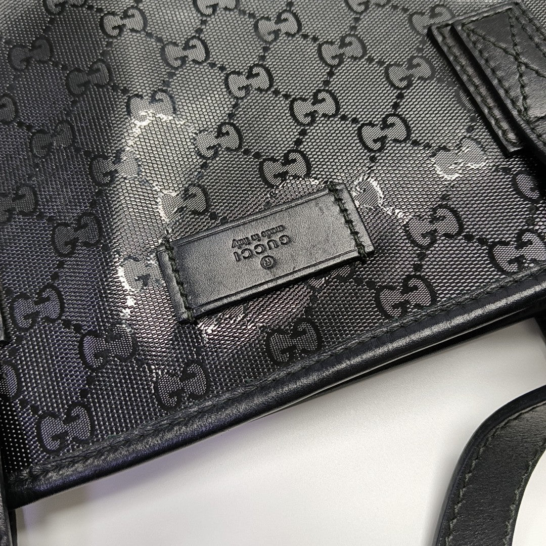 GG Imprime Monogram Coated Canvas Black