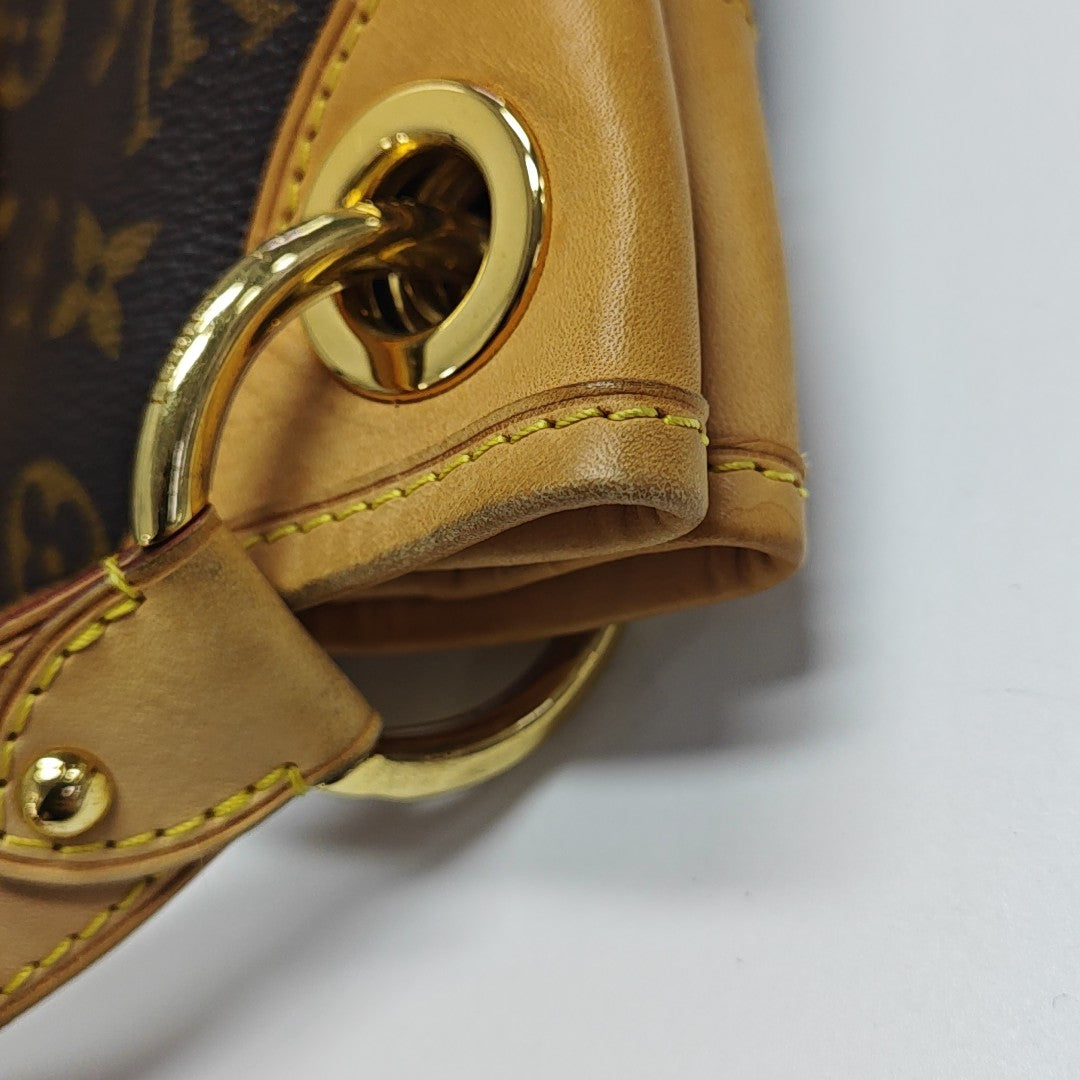 GALLIERA PM Monogram Coated Canvas Brown