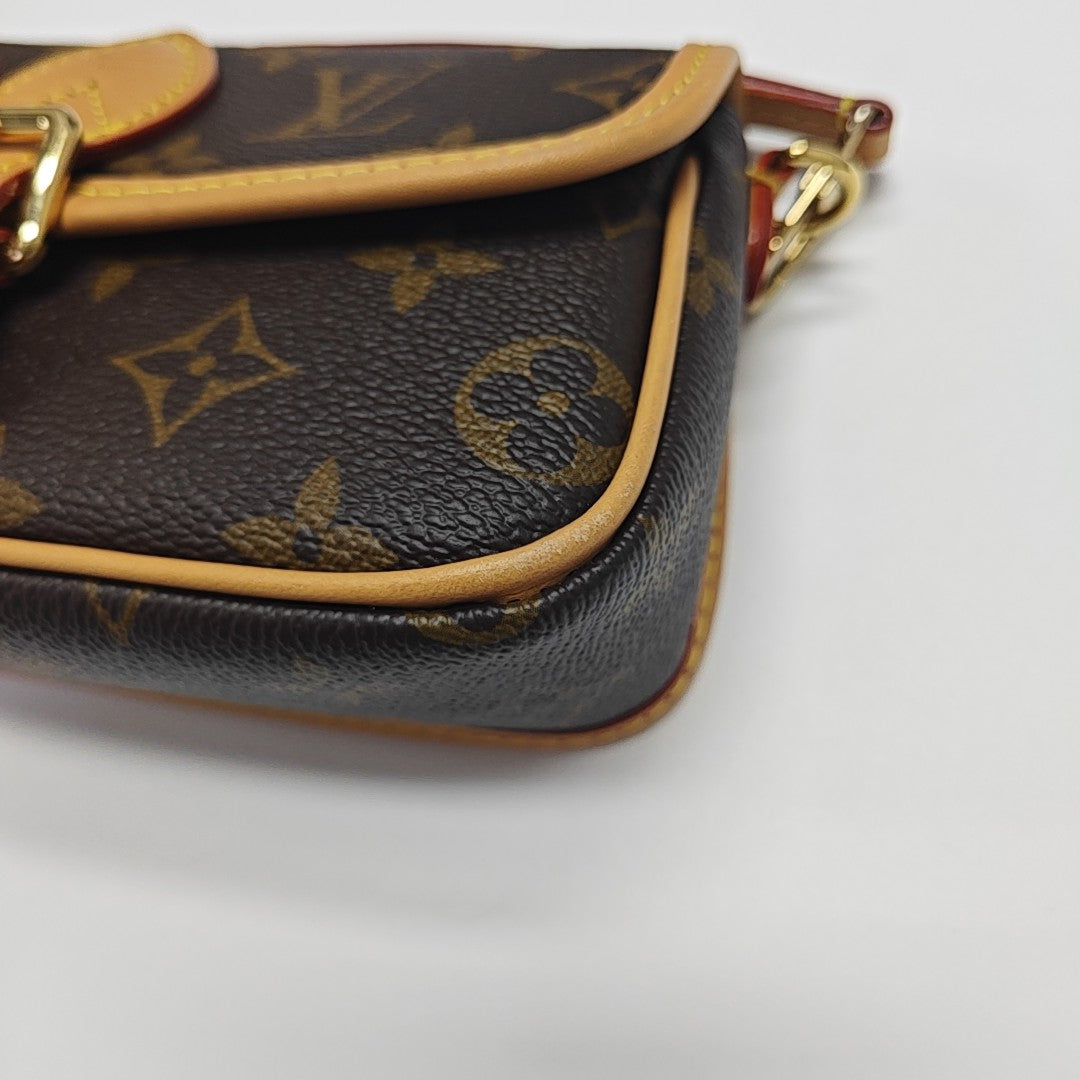 DIANE Nano Monogram Coated Canvas Brown