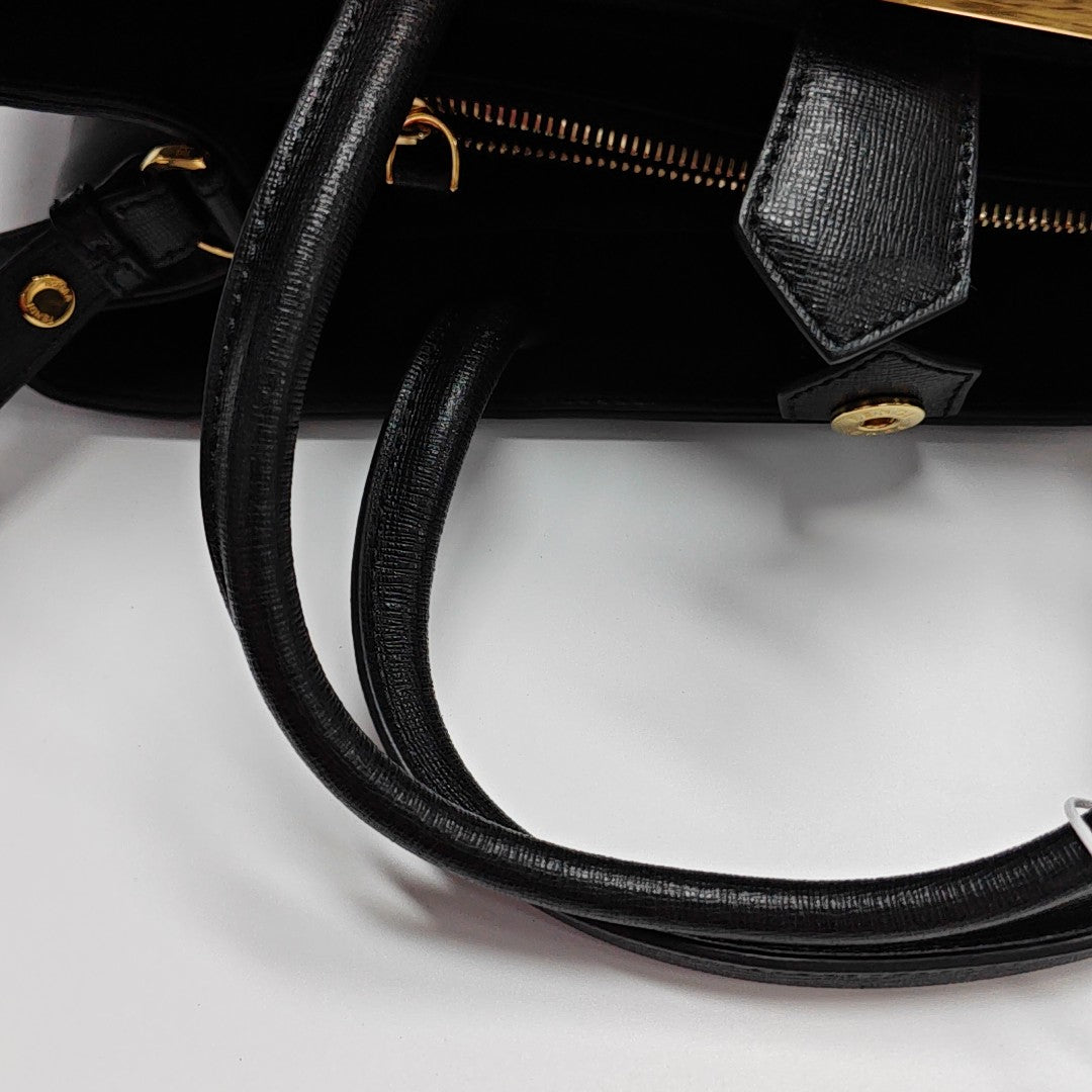 2 Jours Medium Calfskin Black