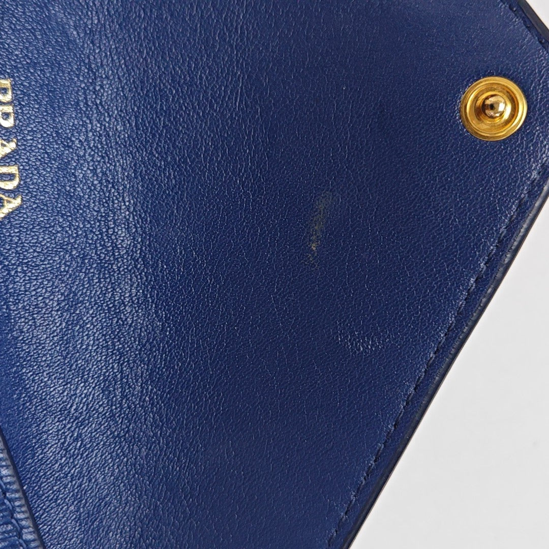 Envelope Wallet Calfskin Blue Wallet