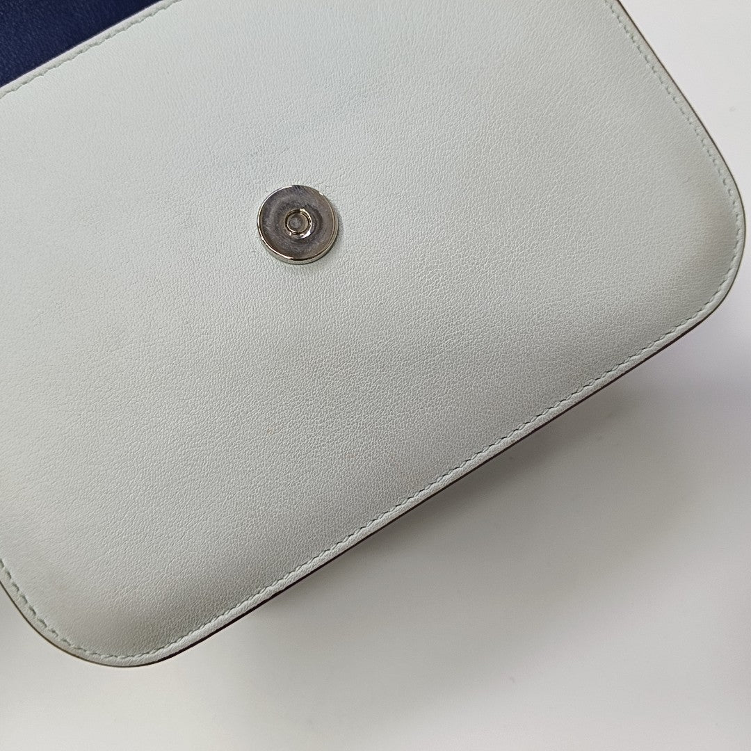Calfskin Shoulder Bag Blue