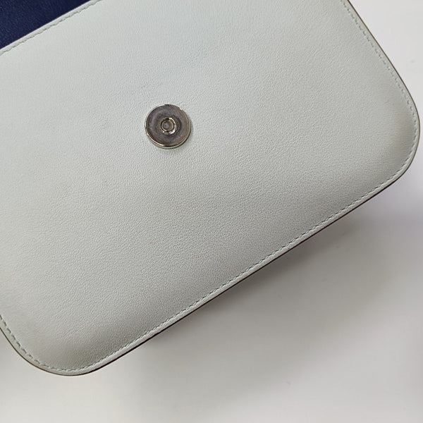 Calfskin Shoulder Bag Blue