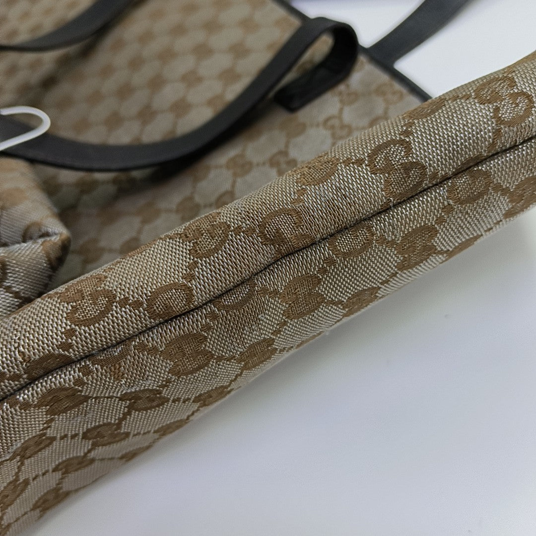 Monogram Canvas Tote Bag Brown