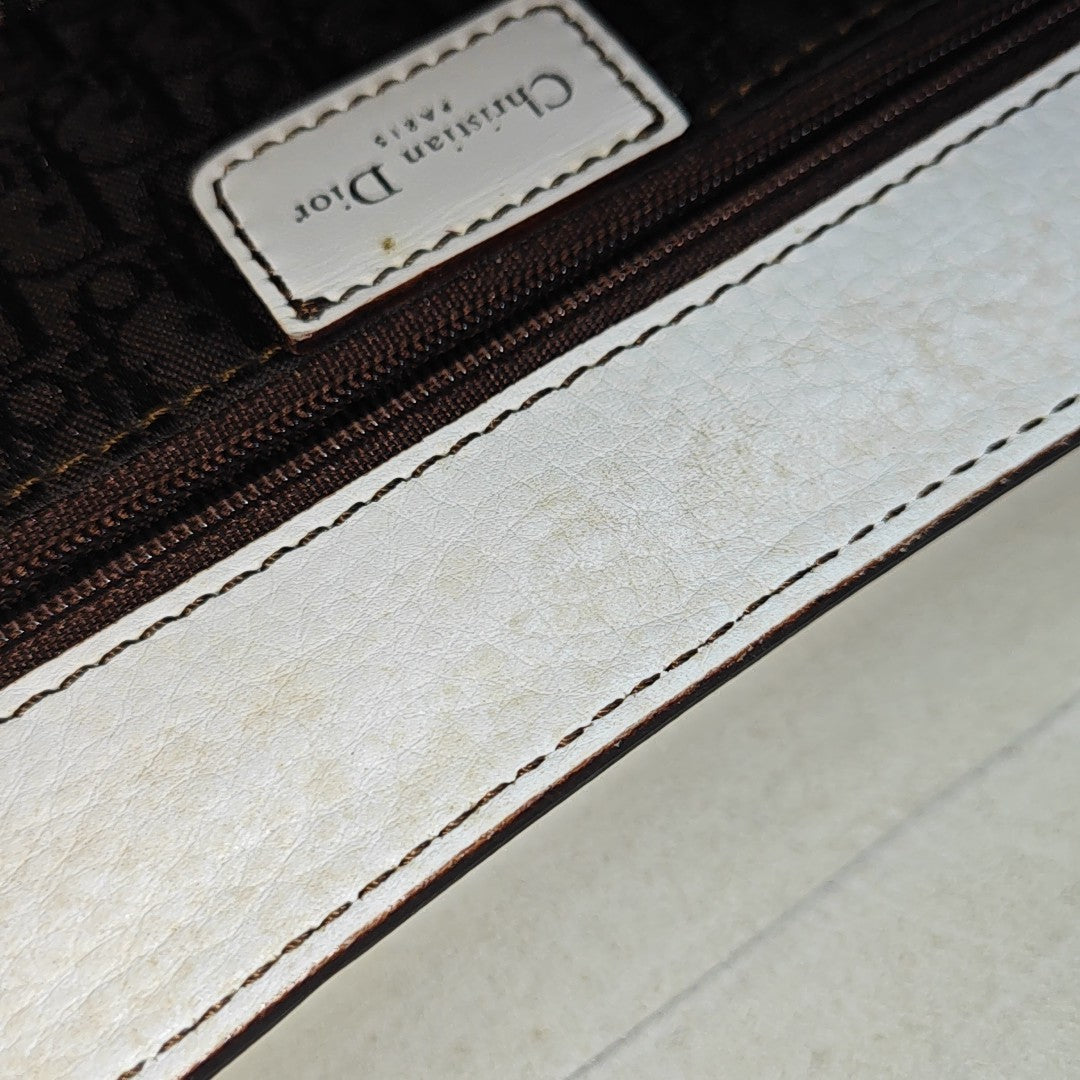 Saddle Medium Calfskin White