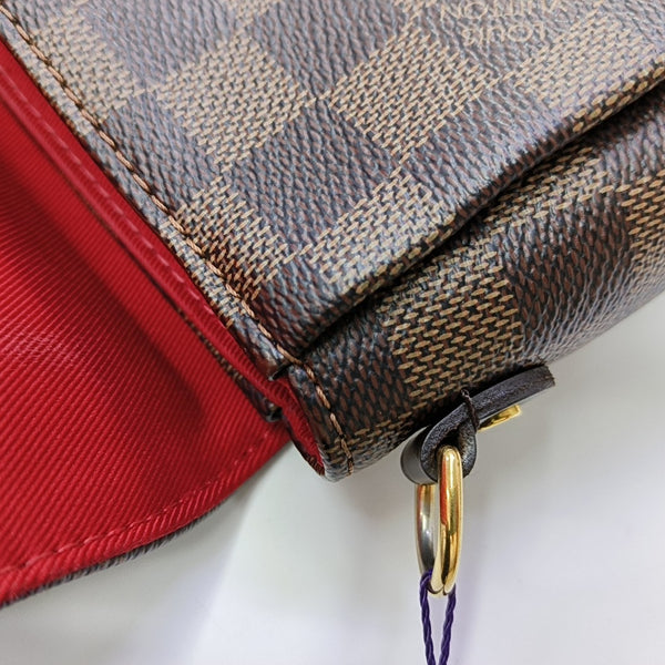 CROISETTE Damier Ebene Coated Canvas Brown