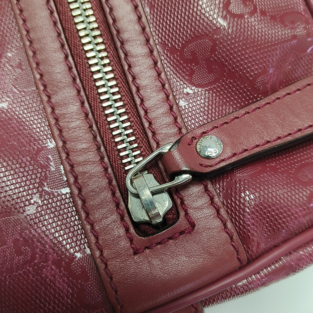 Monogram Coated Canvas Shoulder Bag Red