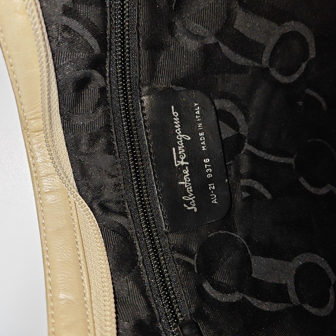 Fabric Shoulder Bag Beige
