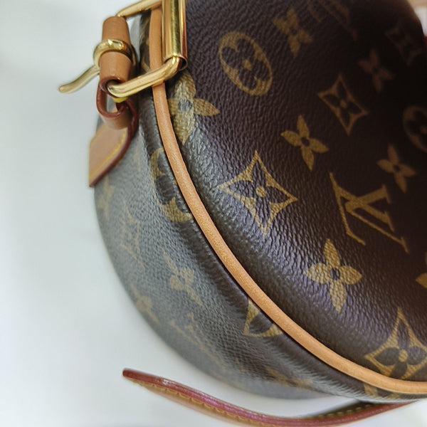 TAMBOURINE Monogram Coated Canvas Brown