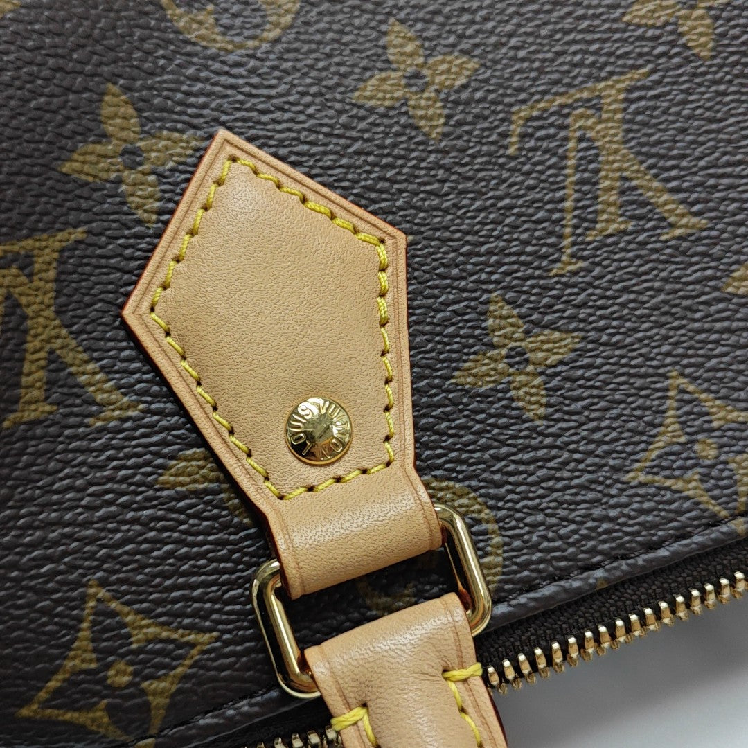 SPEEDY 20 Monogram Coated Canvas Brown