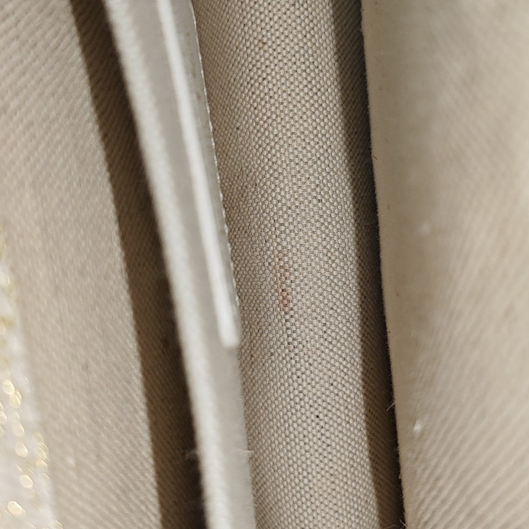 30 Montaigne East-West Small Oblique Canvas White