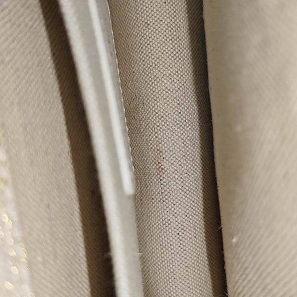 30 Montaigne East-West Small Oblique Canvas White