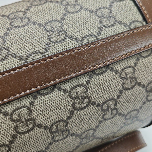 Horsebit 1955 Small Coated Canvas Beige