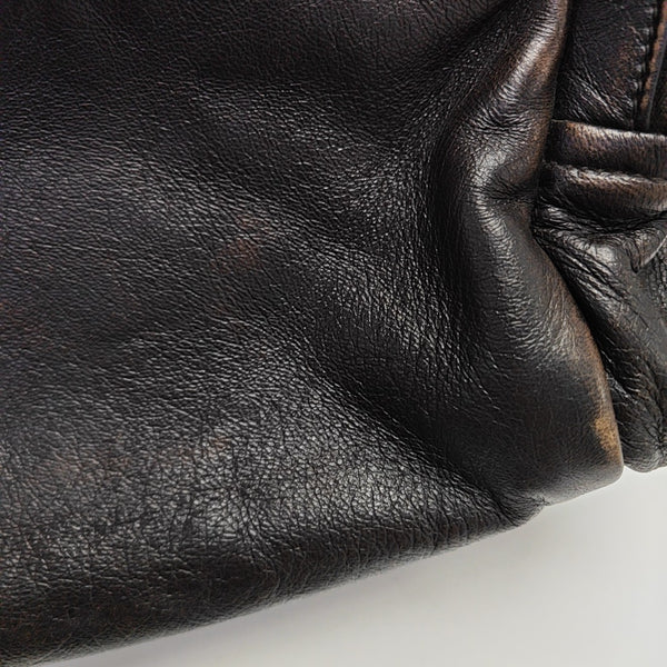 Calfskin Shoulder Bag Brown