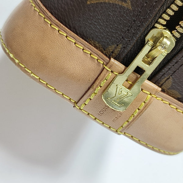 ALMA BB Monogram Coated Canvas Brown
