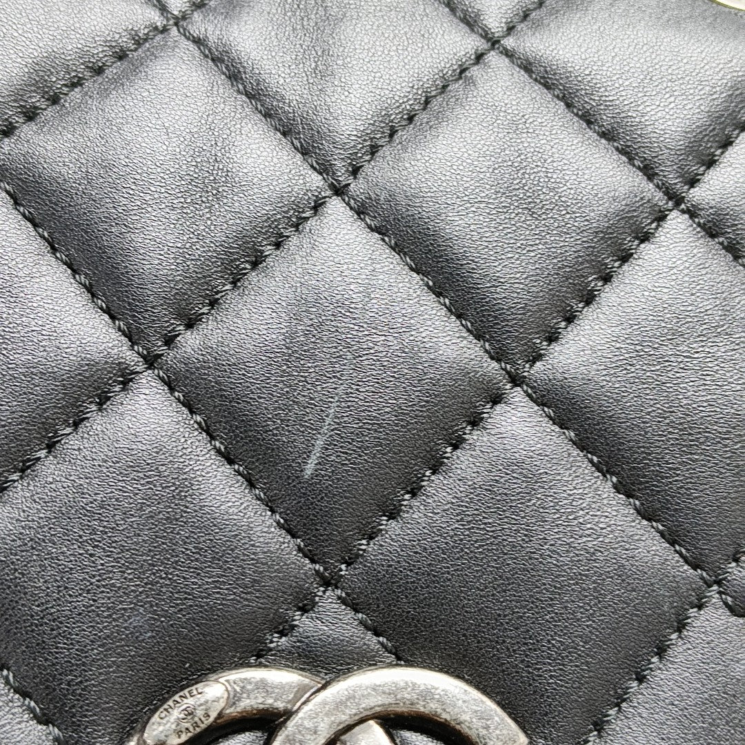 Quilted Lambskin Backpack Black