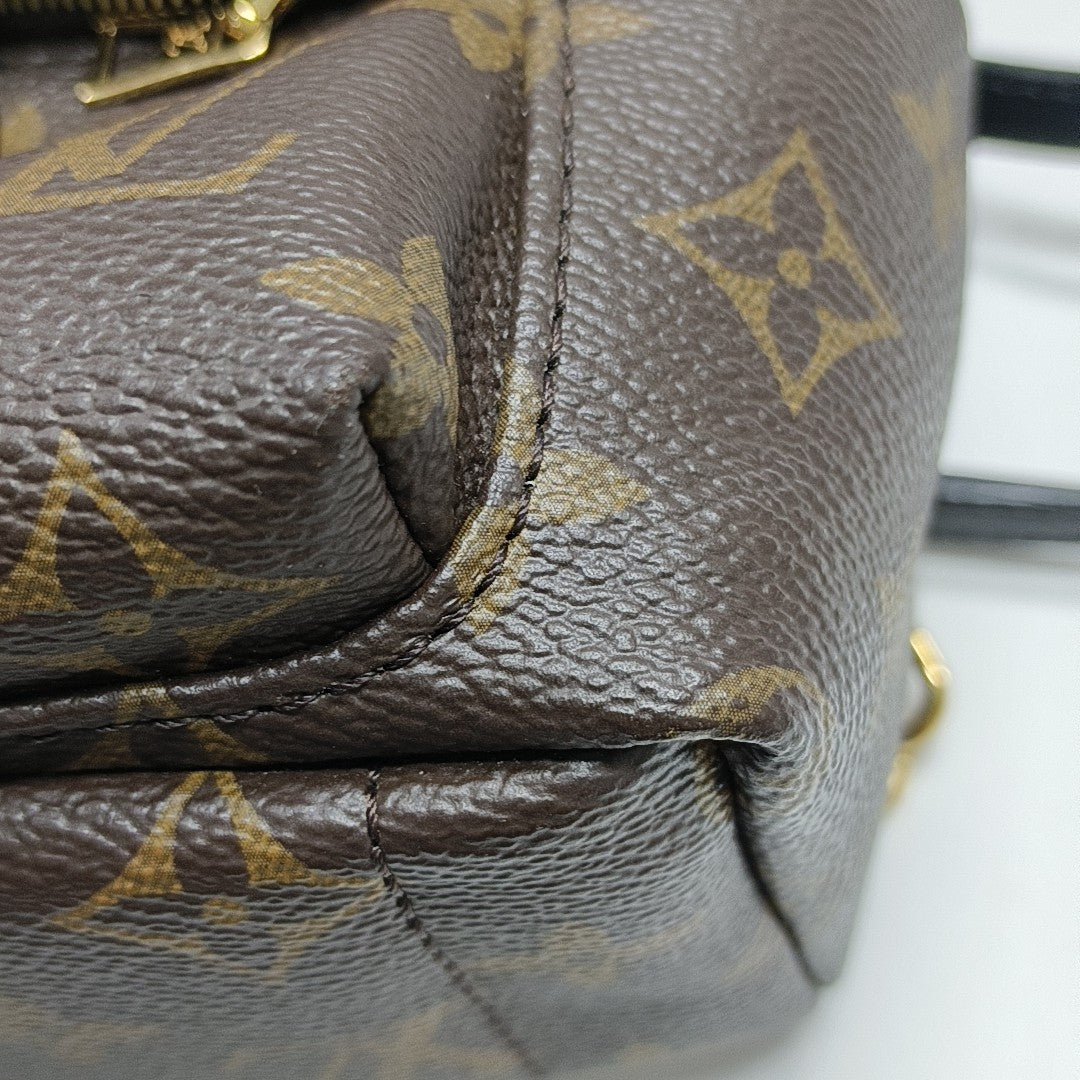 PALM SPRINGS Mini Monogram Coated Canvas Brown