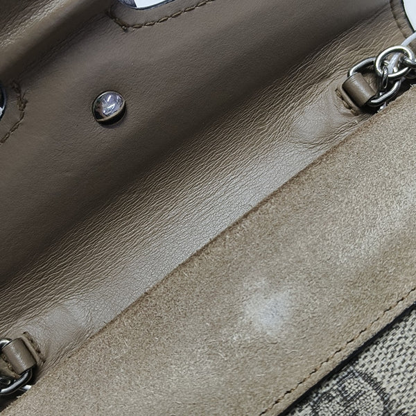 Dionysus Super Mini Monogram Coated Canvas Beige