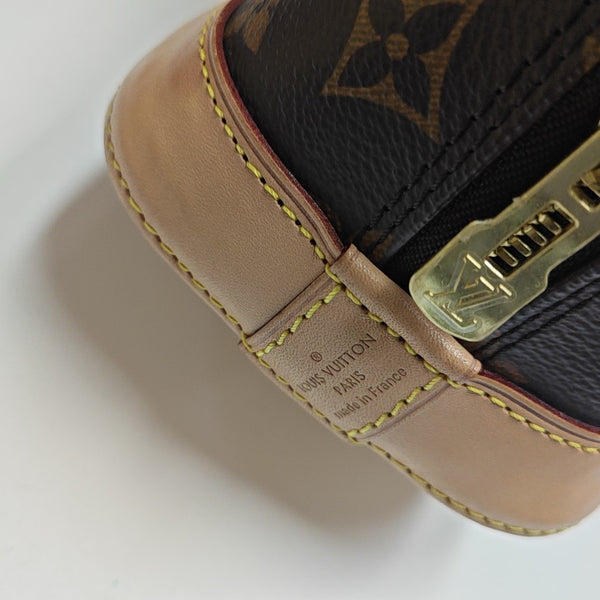 ALMA BB Monogram Coated Canvas Brown