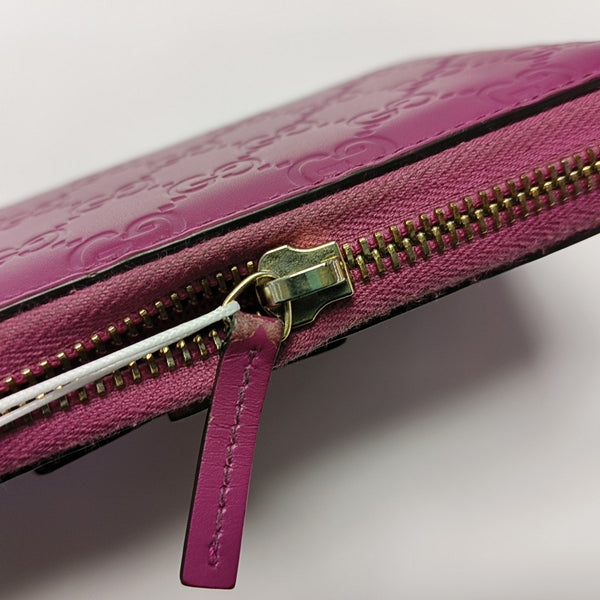 Signature Monogram Calfskin Red Wallet