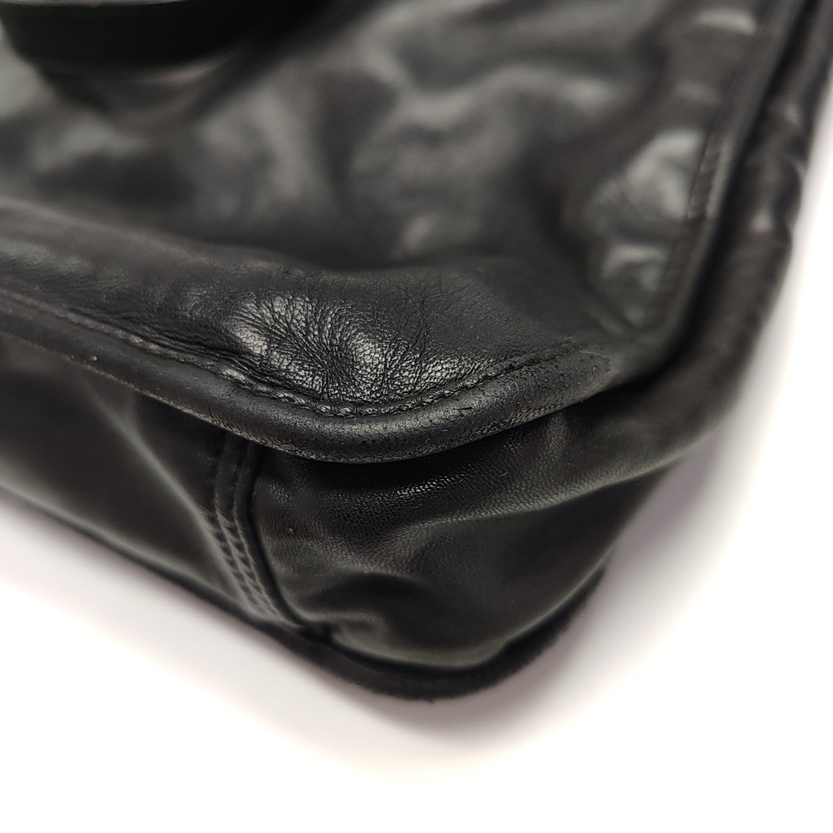 Lambskin Top Handle Bag Black