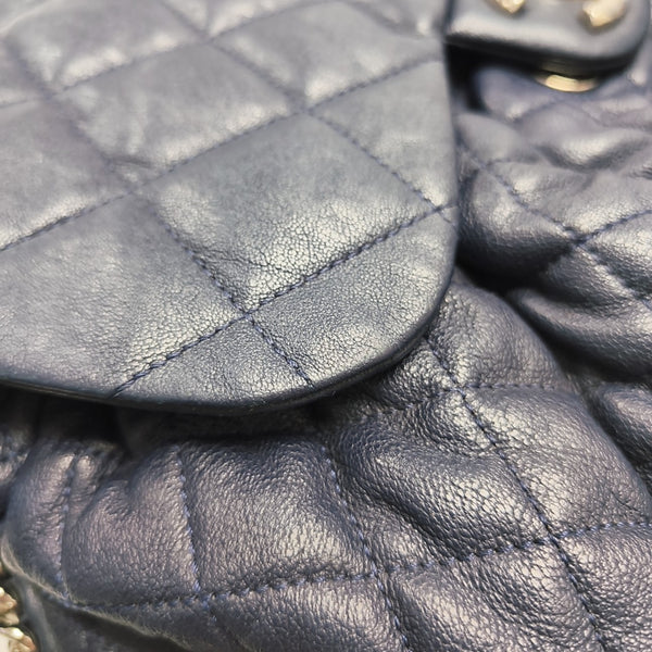 Around Chain Quilted Lambskin Blue