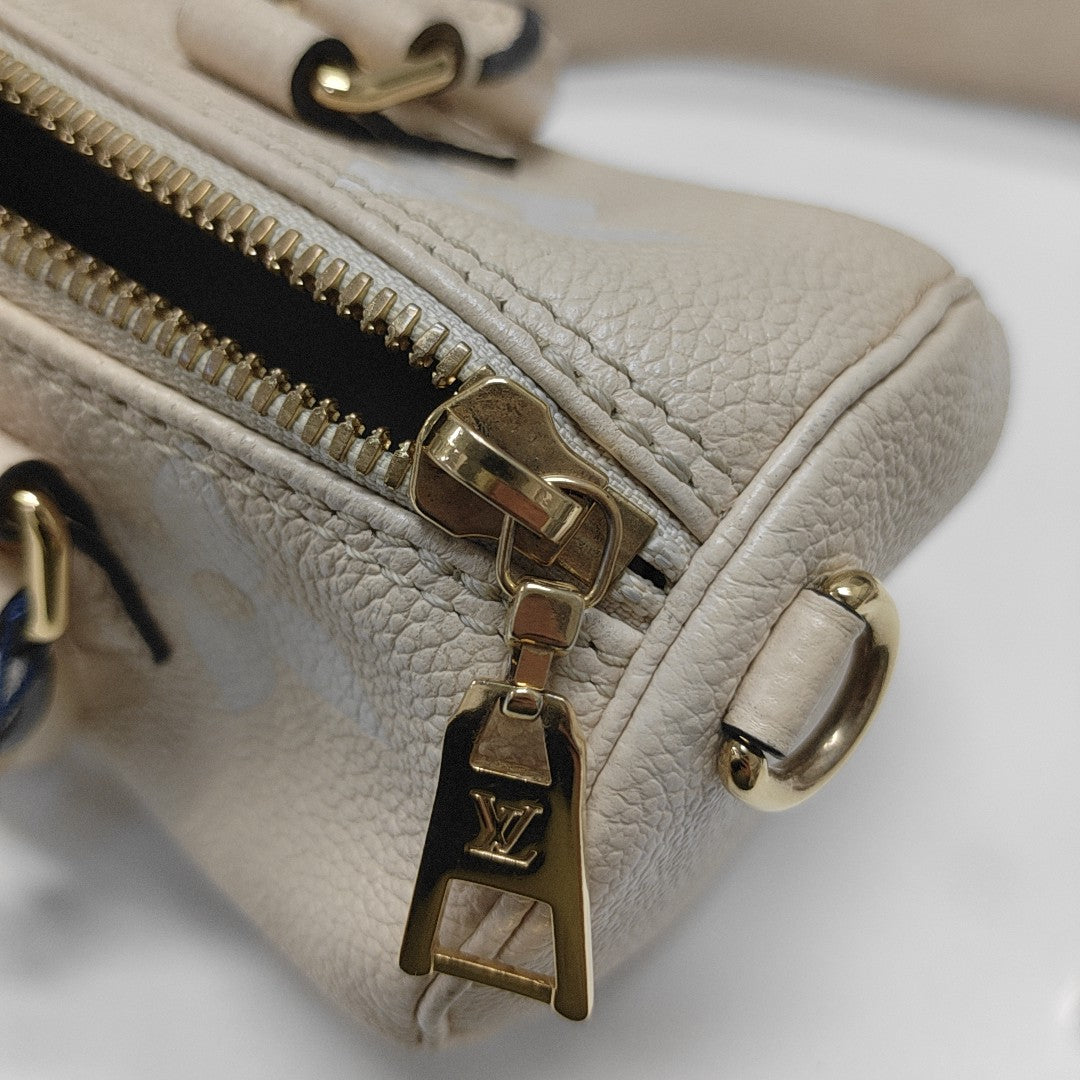 PAPILLON BB Monogram Calfskin Beige