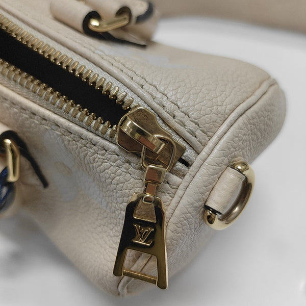 PAPILLON BB Monogram Calfskin Beige