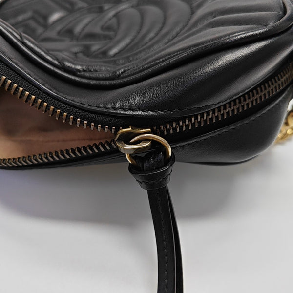 GG Marmont Mini Quilted Calfskin Black