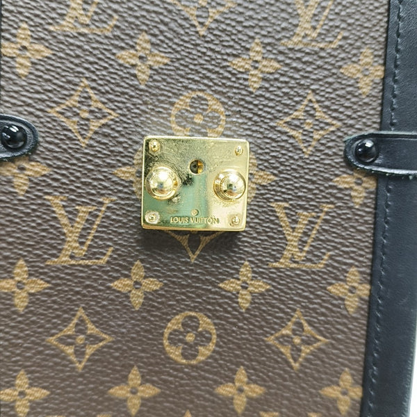 TRUNK Monogram Coated Canvas Brown