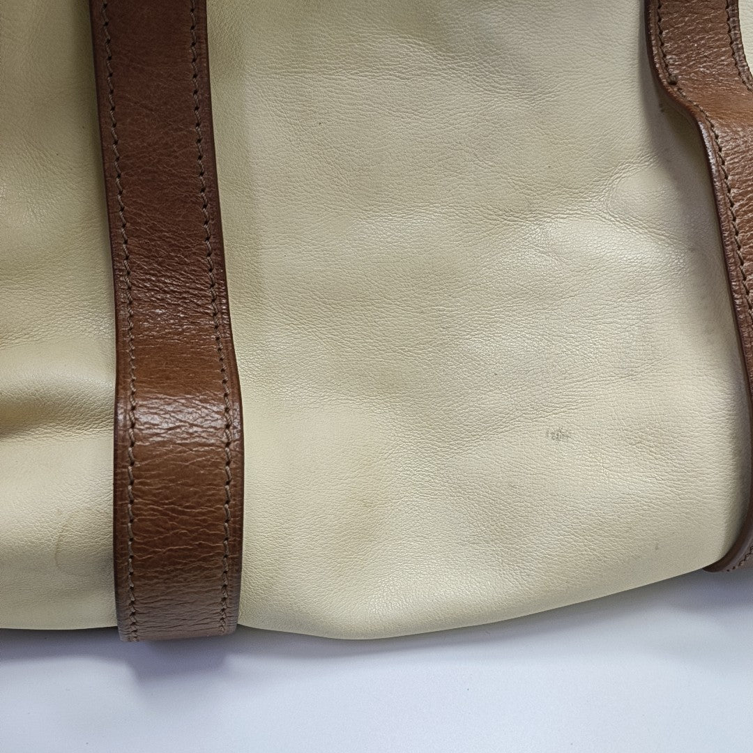 Calfskin Top Handle Bag Beige