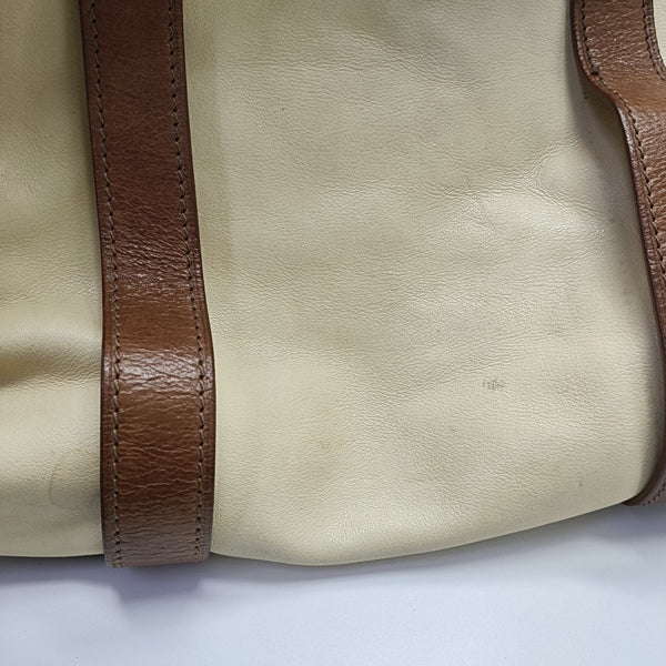 Calfskin Top Handle Bag Beige