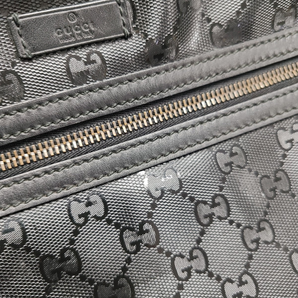 Monogram Coated Canvas Crossbody Bag Black