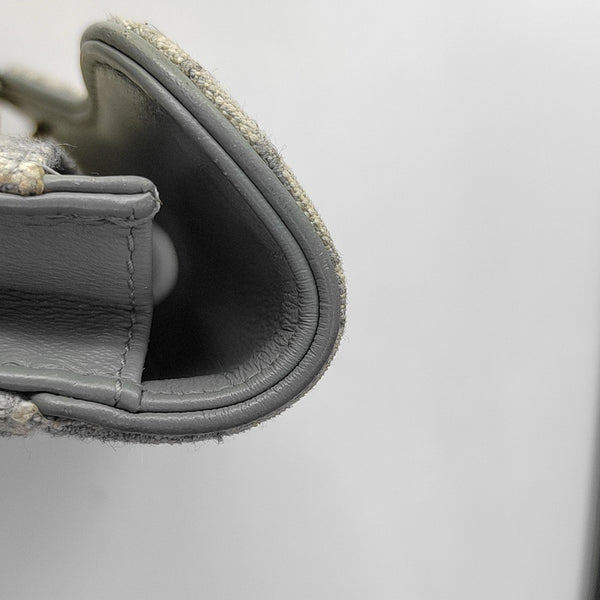Saddle Mini Oblique Canvas Gray Wallet
