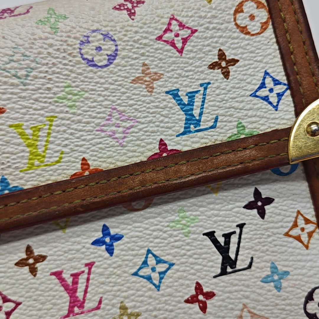 LV × TM INTERNATIONAL Monogram Coated Canvas White Wallet