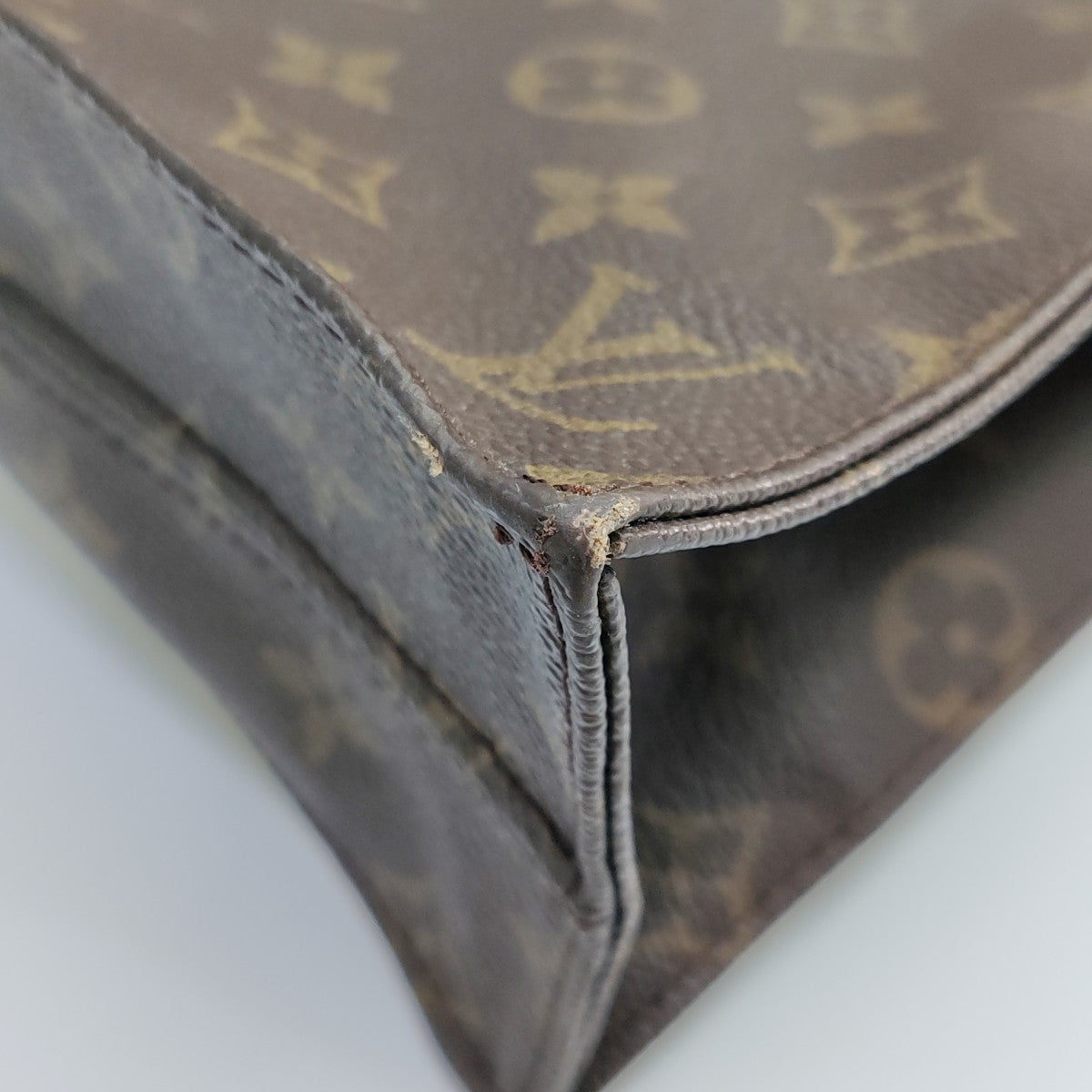 SAC PLAT GM Monogram Coated Canvas Brown