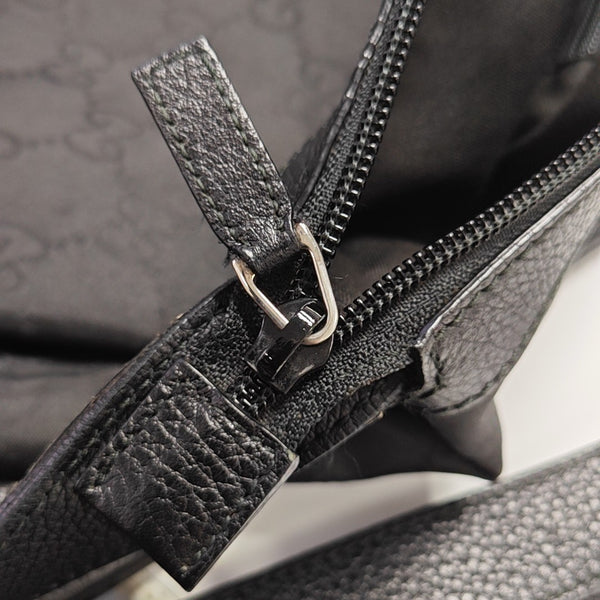 Monogram Nylon Shoulder Bag Black